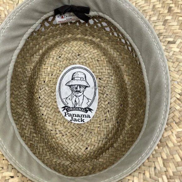 Panama Jack Floral Parrot Band Straw Hat Safari Sun Summer Small - Picture 9 of 10